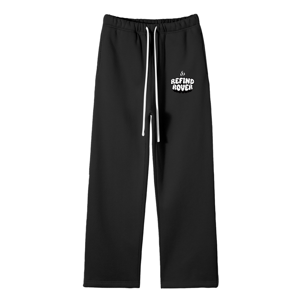 Unisex Solid Color Fleece Straight Leg Pants