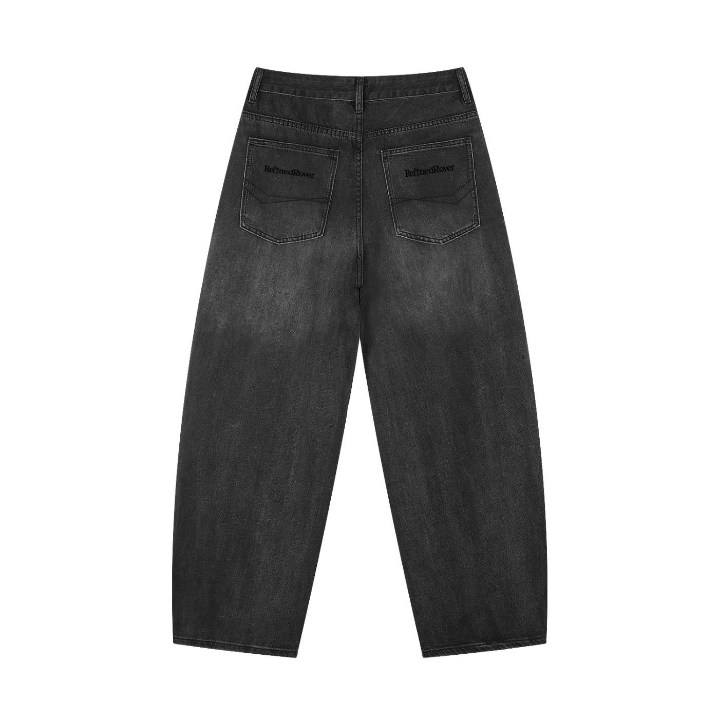 Men's Sunfade Vintage Wash Barrel Leg Jeans/Design On Back