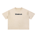 Design On Back / Mineral Wash Boxy Cotton T-Shirt