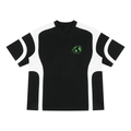 Unisex Color Block V-Neck T-Shirt/ Design On Back