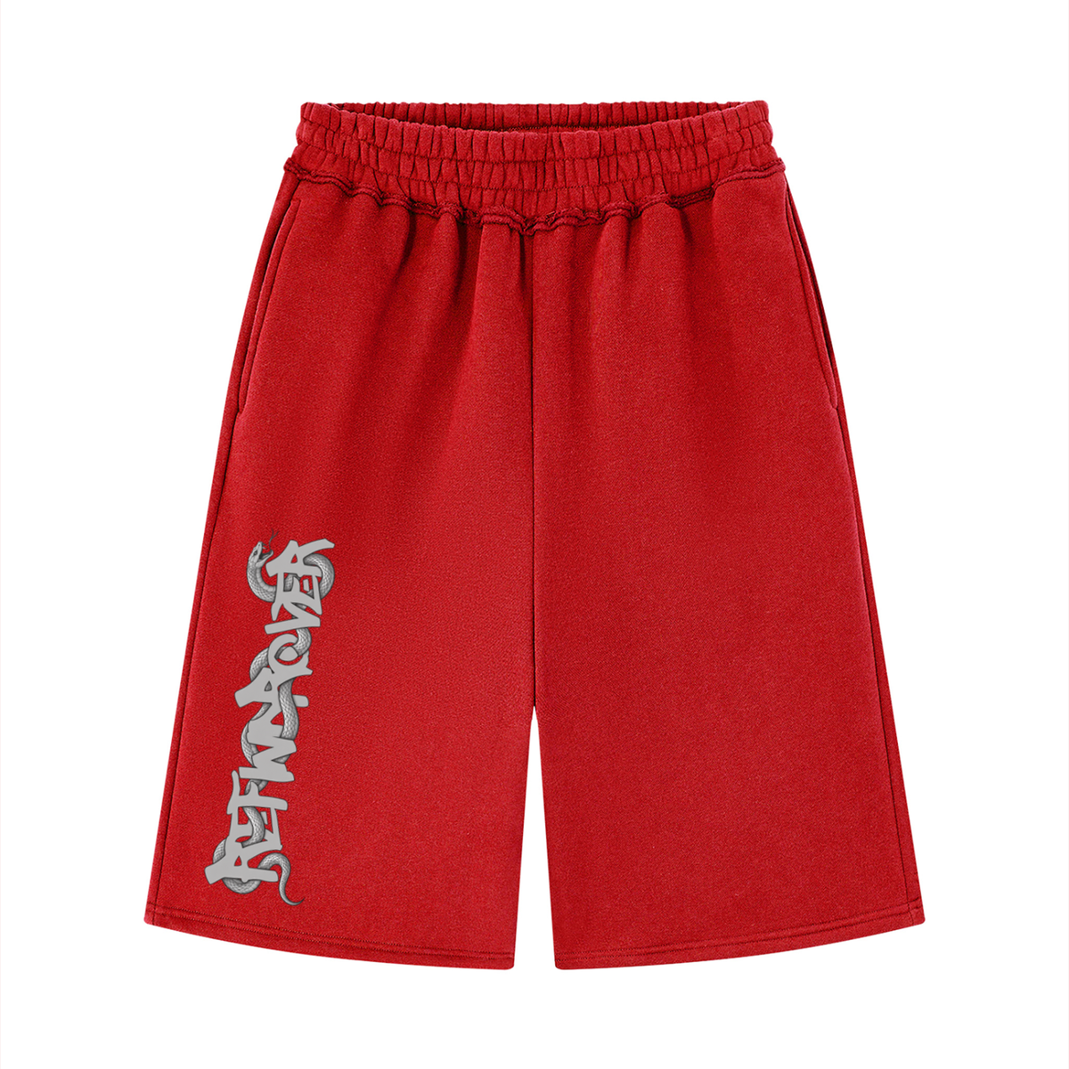 Unisex Raw Edge Fleece Shorts