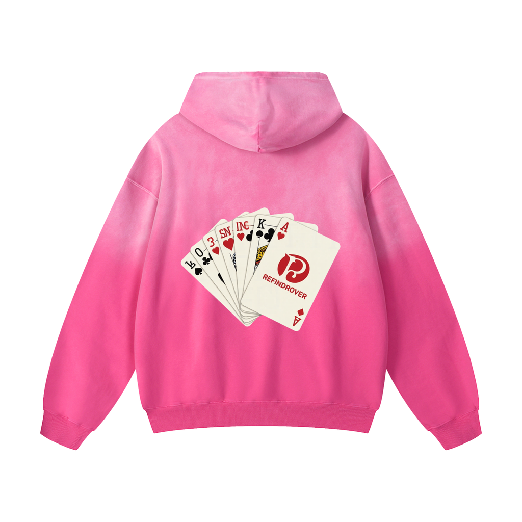 Heavyweight Sunfade Oversized Hoodie/ Design On Back