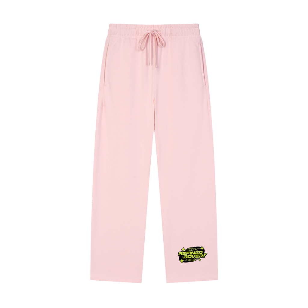 Solid Color Straight-Leg Sweatpants