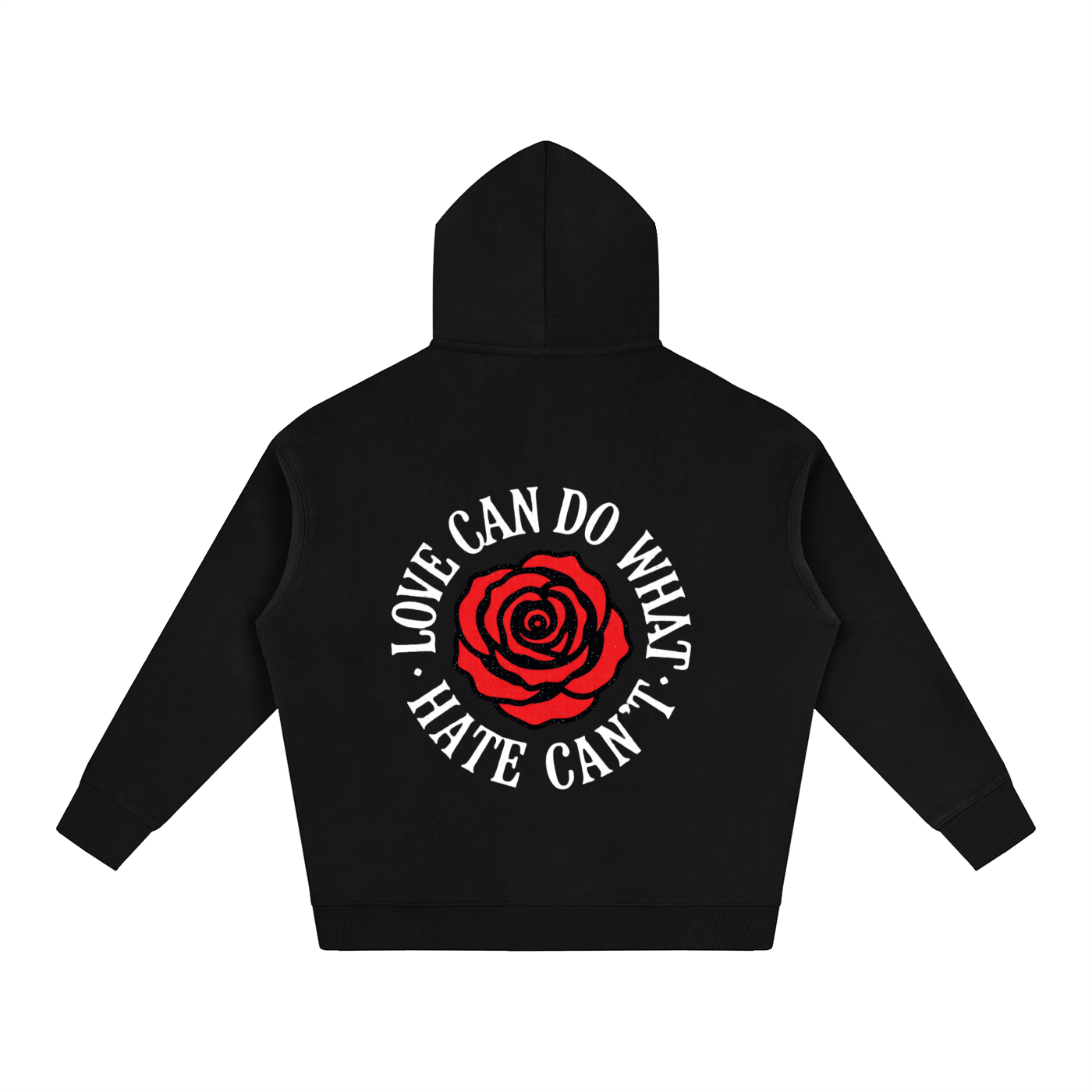 Oversize Fleeced Hoodie/ Design On Back