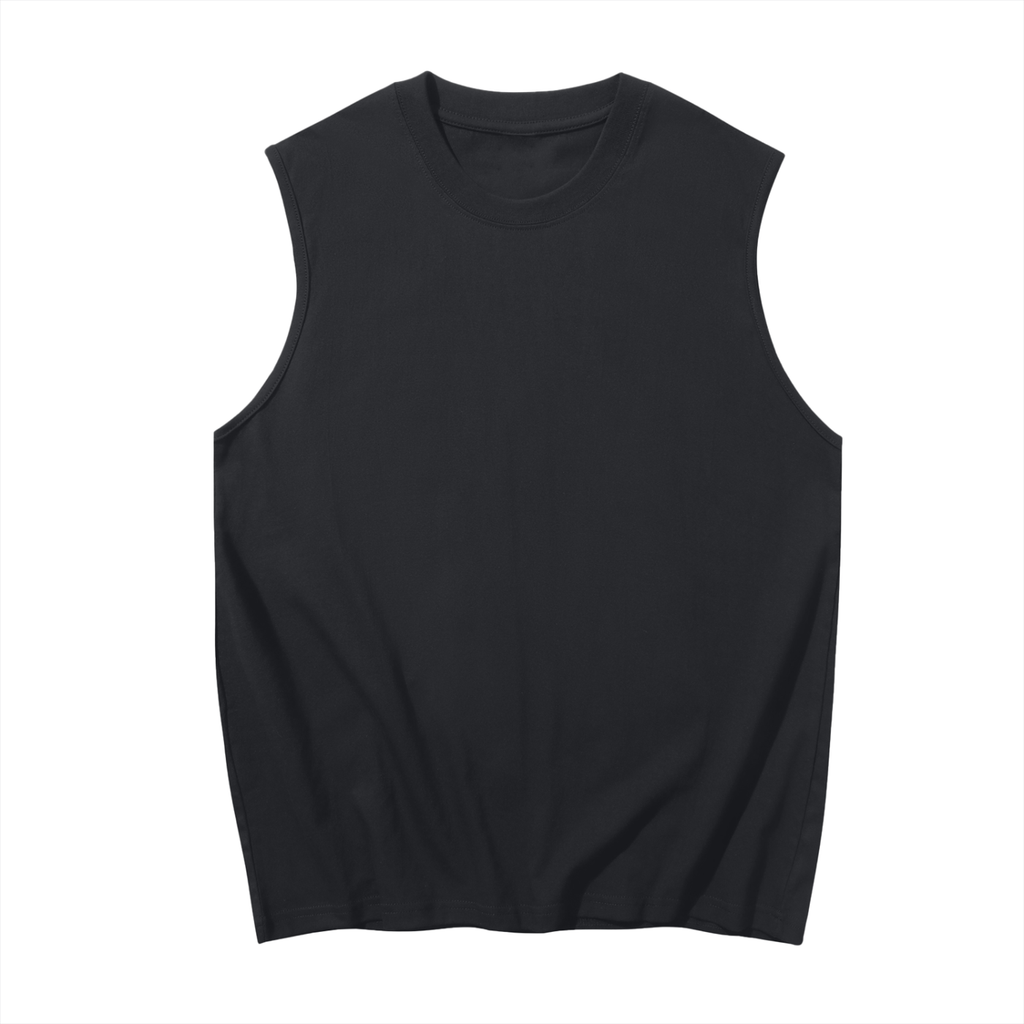 Men's Sleeveless Cotton Tank Top/ Design On Back