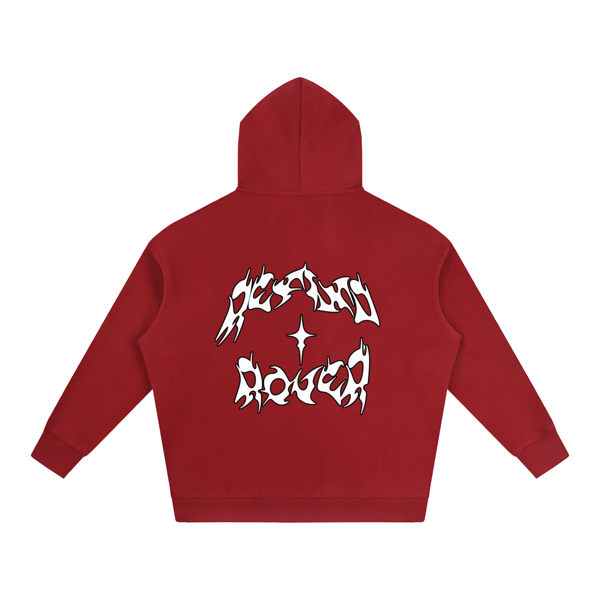 Design On Back / Oversize Fleeced Hoodie