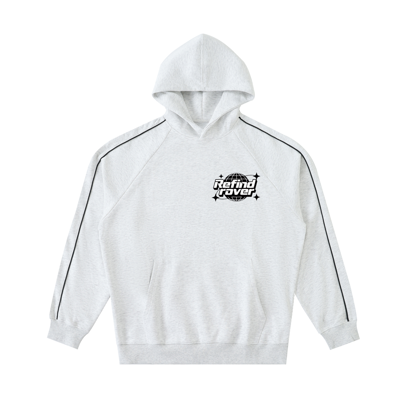 Contrast Piping Raglan Hoodie