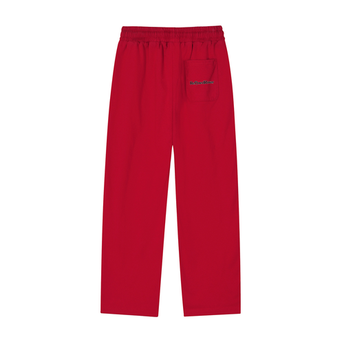 Design On Back Pocket / Reflection Striped Straight-Leg Sweatpant
