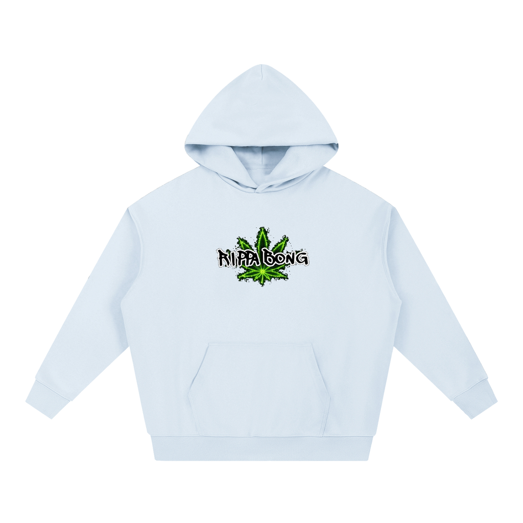Rippabong, Design On Back, White / Essential Heavyweight Hoodie