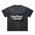 Hand-Frayed Sunfade Paint Splatter T-Shirt/ Design On Back
