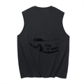 Men's Sleeveless Cotton Tank Top/ Design On Back