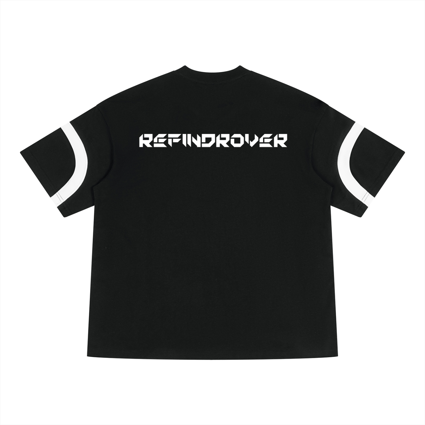 Unisex Color Block V-Neck T-Shirt/ Design On Back