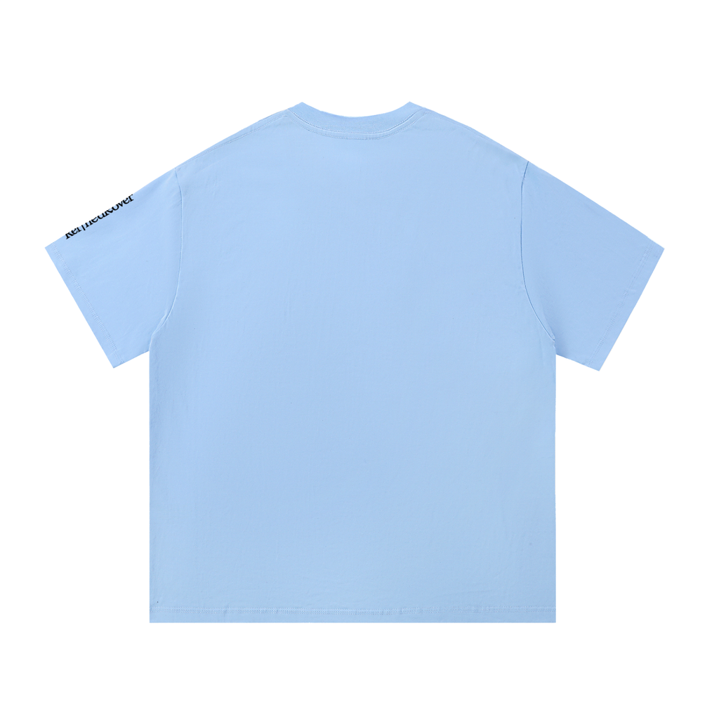 Essential Cotton T-Shirt/ Design On Sleeve
